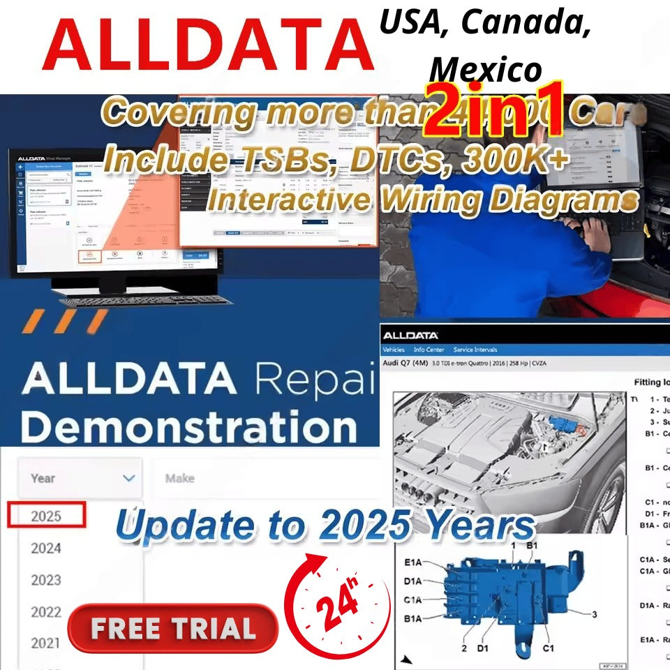 ALLDATA USA Up To 2025 online one month subscription
